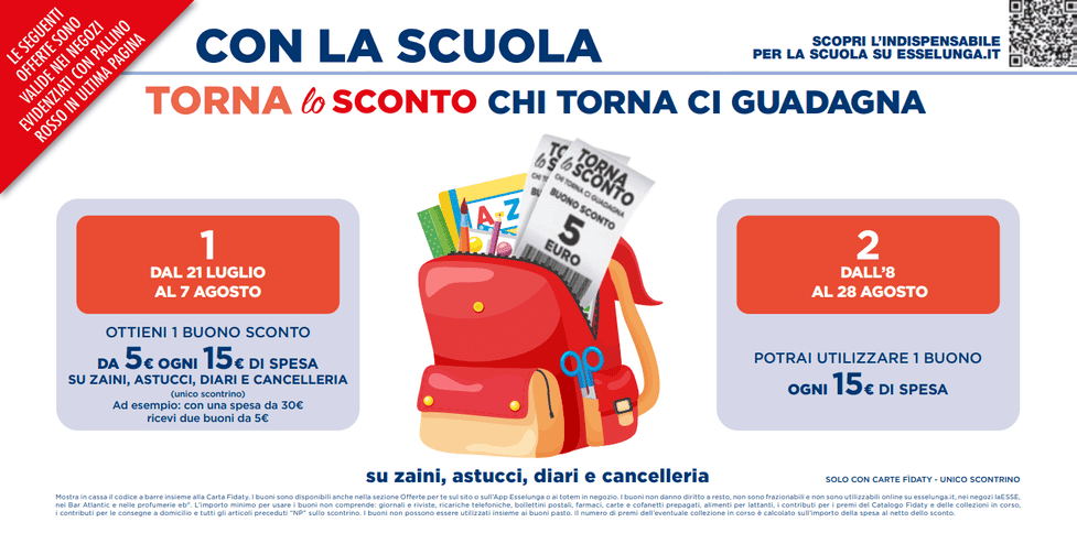 Zaini scuola clearance esselunga